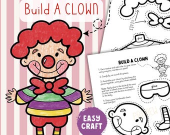 Een clown maken: knip- en plakactiviteit (pdf-patroon)