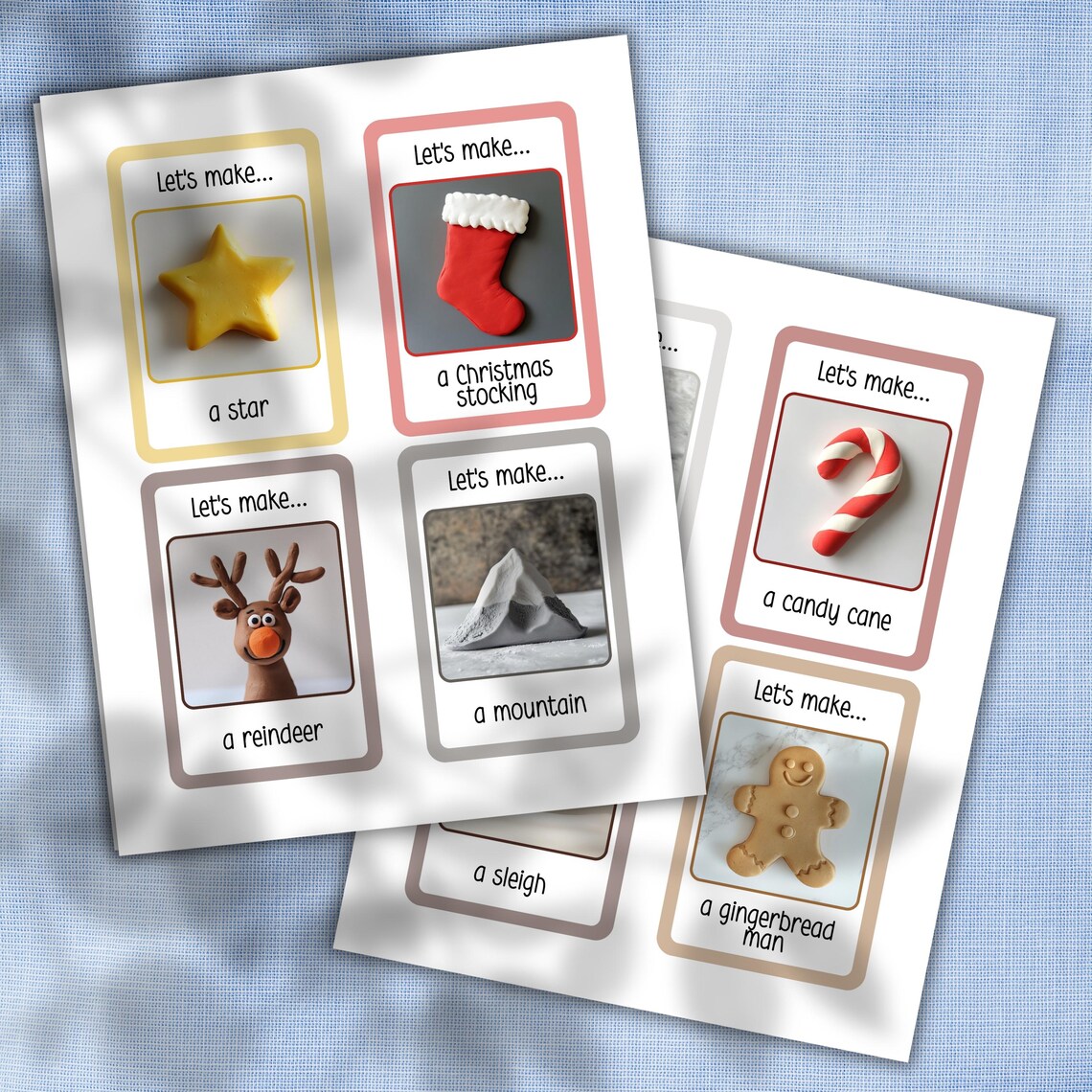 Winter Playdough Inspiration Cards | Creative Playdough Ideas for Kids ...