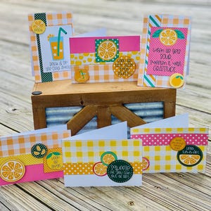DIY-limonadekaartenset (voor zes kaarten van 4 x 6 met enveloppen)