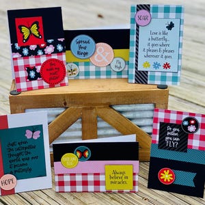 DIY-inspiratiekaartenset vlinders (voor zes kaarten van 4 x 6 met enveloppen)