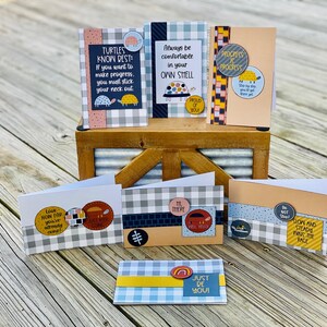 Kit de cartes de motivation tortues bricolage (pour sept cartes 4 x 6 avec enveloppes)