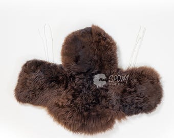 Sheepskin Saddle Cover – Versatile Wool Pad for Horse Riding | Natural Brown Leather Seat Pad