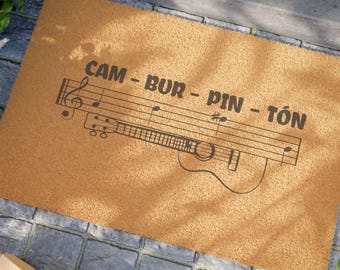 Zerbino Cambur Pintón | Zerbino di benvenuto venezuelano | Zerbino divertente per esterni | Regalo per amanti della musica | Arredamento latino per la casa | Quattro design