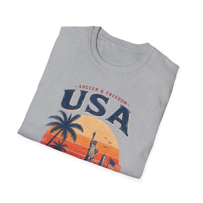 USA Soccer Shirt Vintage | USA World Cup Tee | Retro America Soccer T-Shirt | One Nation One Game Shirt | Patriotic Soccer Graphic Tee image 8