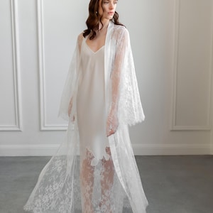 Serenade Lace Robe and Nightgown Set, Wedding Robe Set, Bride Robe, Bridal Robe, Wedding Lingerie, Wedding Robe, Lace Robe