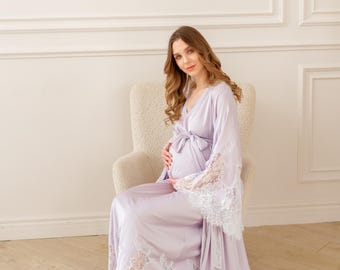 Camicia Da Notte Allattamento E Gravidanza - Vestaglia Ospedale Comoda, Cotone, Taglie S-XXL - Foto 2