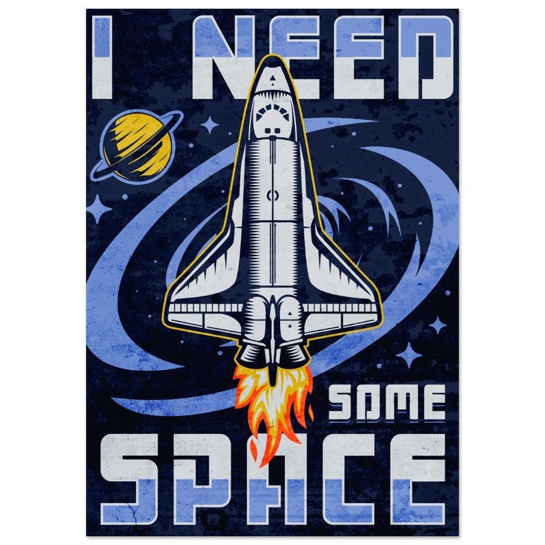 Space, Space Wall Art, Rocket, Rocket Launch, Retro Space Poster, Retro
