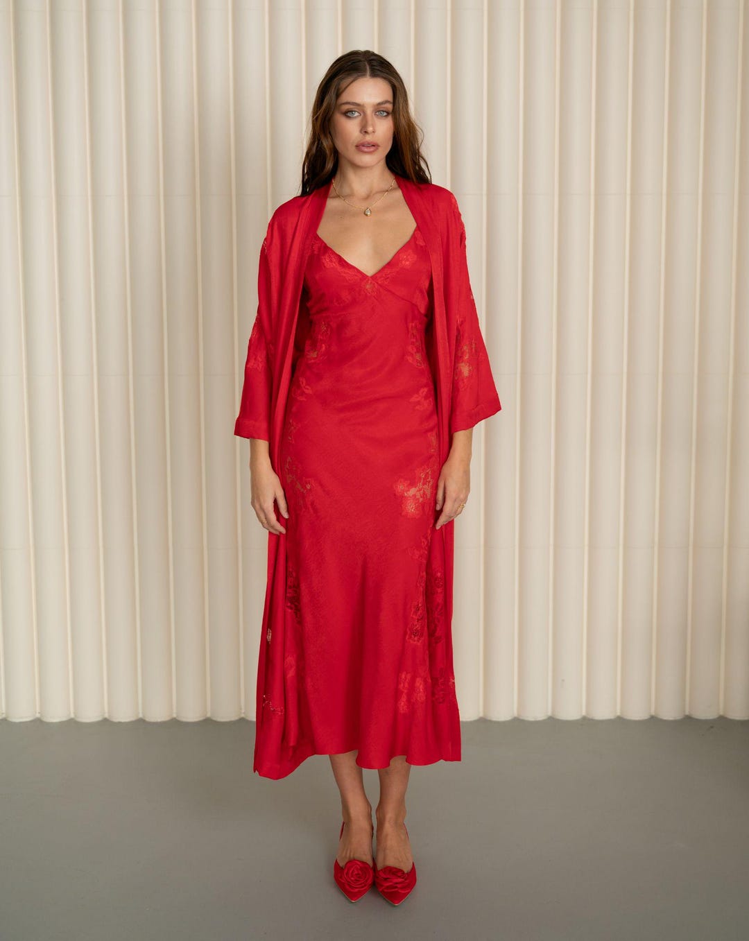 Word Glam Robe Nightgown and Robe, Old Hollywood Glamour, Robe, Kimono Robe, Dressing ...