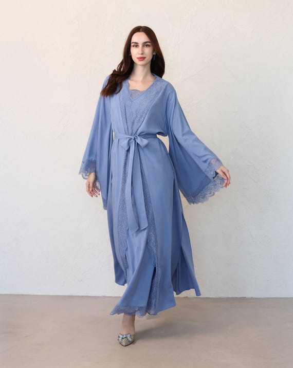 Matching Nightgown and Robe, Postpartum Loungewear, Hospital Gown