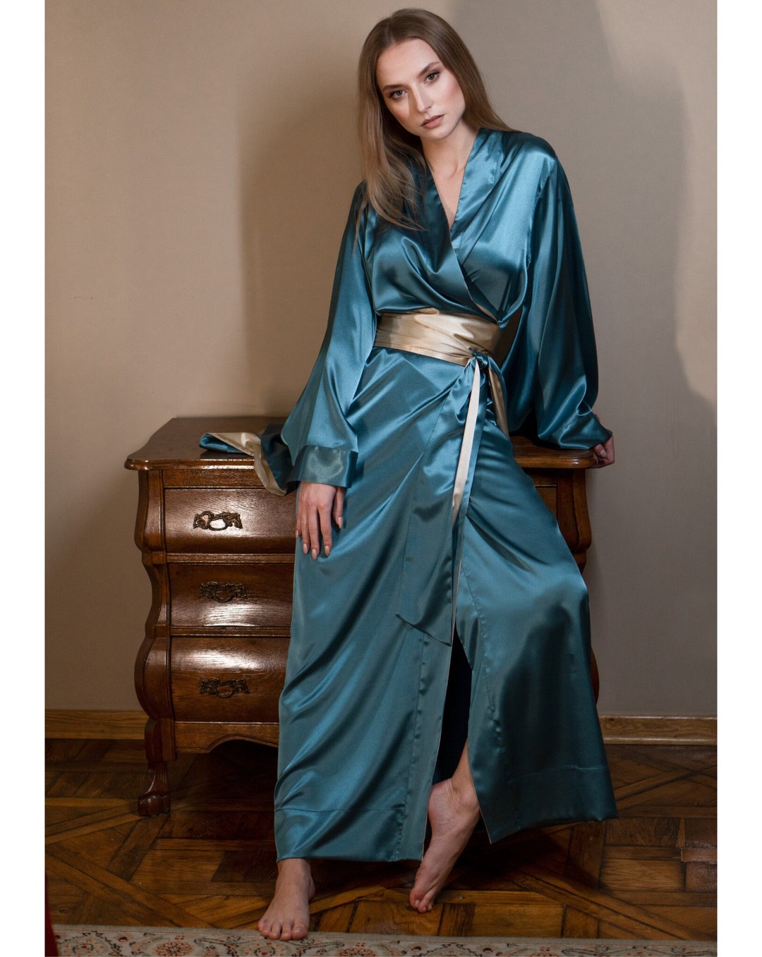 Kimono, Kimono Robe, Kimono Obi, Dressing Gown, Japanese Kimono, Silk Kimono, Satin Kimono, Luxury Dressing Gown, Silk Dressing Gown, Robe