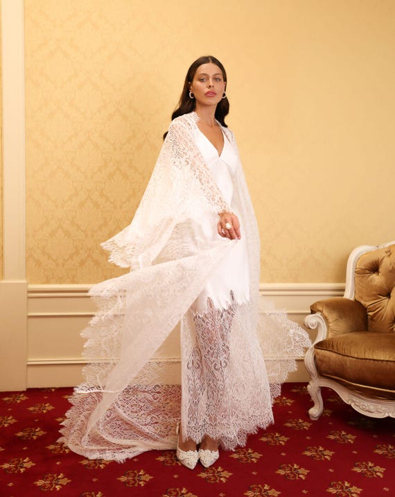 Conjunto de robe de casamento, robe de noiva, robe de noiva