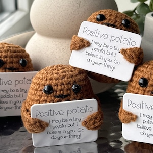 Crochet Emotional Support Potato - Positivity Gift