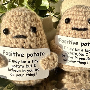 Crochet Emotional Support Potato - Positivity Gift