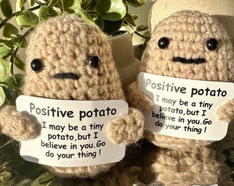 Crochet Emotional Support Potato - Positivity Gift