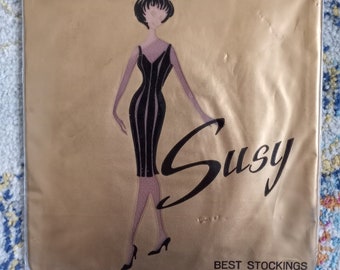 Vintage 'Susy' Nylon Seamless Stockings size 9