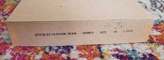 2 Pair Vintage Dark Contrast Seamed Nylon Stockings C Gem