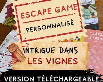 Juego de Escape Personalizado | VERSIÓN IMPRIMIBLE | Juego de Mesa | Juego Personalizado | Juego para Parejas | Actividad para Adultos | Juego de Escape en Francés