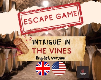 Escape Room Game. Intrigue in the Vines Printable Adventure for Adults | DIY Logic Puzzle Party Game | Advanced Escape Room Kit | Wine Theme