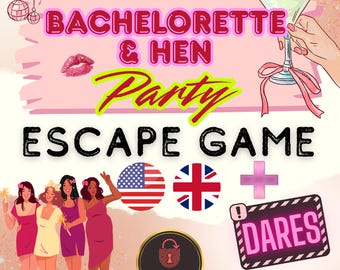 Printable Bachelorette Party Game & Hen Do Idea | "The Day After" DIY Escape Room | Fun Ice Breaker Activity for Airbnb | Instant Download