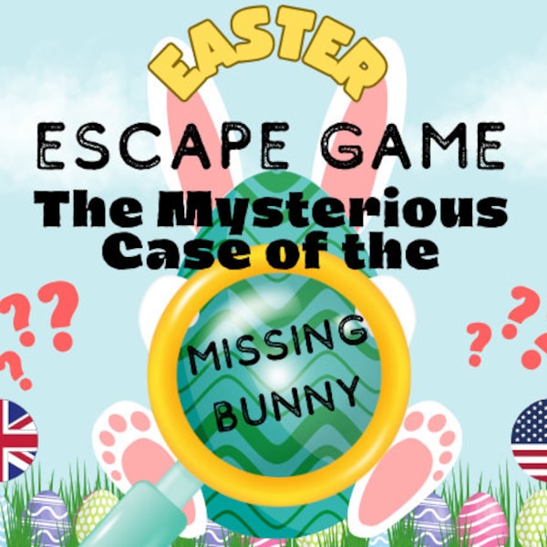 EASTER Escape Game Kit Kids Adults Family Teenagers Printable Games Easter Bunny Escape Room Game for the Whole Family DIY Game Party Print