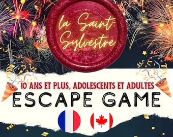 New Year's Eve Escape Room | Christmas Games | New Year Escape Room for Kids, Teens & Adults | Christmas Printables | Christmas Activities