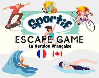 Sports-themed Game | Escape Room for Kids, Teens, Tweens & the Whole Family | Escape Room Printable | Escape Room Kit | Games for parties