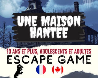 Haunted Mansion Escape Game | Halloween Games | Haunted House Game for Teens, Tweens & Adults | Escape Room Printable | Halloween Printables