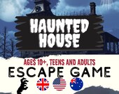 Haunted Mansion Escape Game | Halloween Games | Haunted House Game for Teens, Tweens & Adults | Escape Room Printable | Halloween Printables