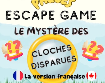 EASTER Escape Game in French | Kids Adults Family Printable Games | Easter Bells Escape Room Whole Family Board Games