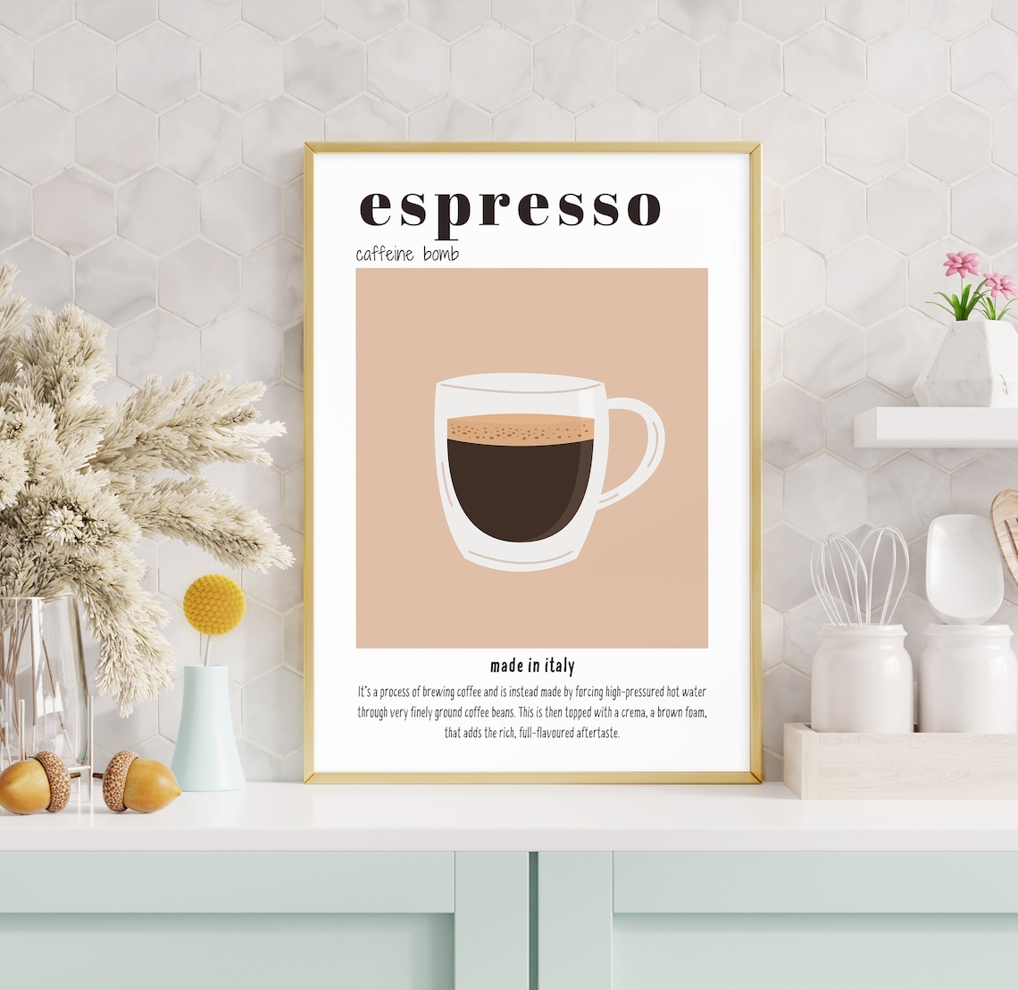 Printable Kitchen Coffee Wall Art,modern Coffee Poster Print, Coffee ...