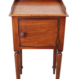 Victorian Mahogany Bedside Cupboard - Antique Night Stand Bed Side Cabinet Table