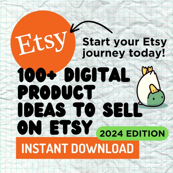 Etsy Digital Product Ideas for 2024, Over 100 digital product ideas to sell on Etsy, sell digital products and make money online in 2024