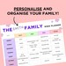 Easy to Use Family Week Planner, Editable Weekly Family Planner, Family ...