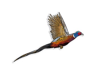 Ringneck Pheasant Flying Sticker