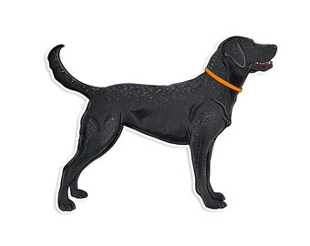 Black Lab Retriever Sticker