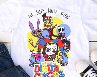 Digital circus kids shirts, amazing circus shirts, digital circus party, amazing circus birthday, digital circus cakes, cute digital circus