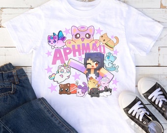 Aphmau, girly aphmau shirts, aphmau shirts for kids, aphmau cat shirt, aphmau birthday, aphmau party, aphmau bday shirts, girly aphmau shirt