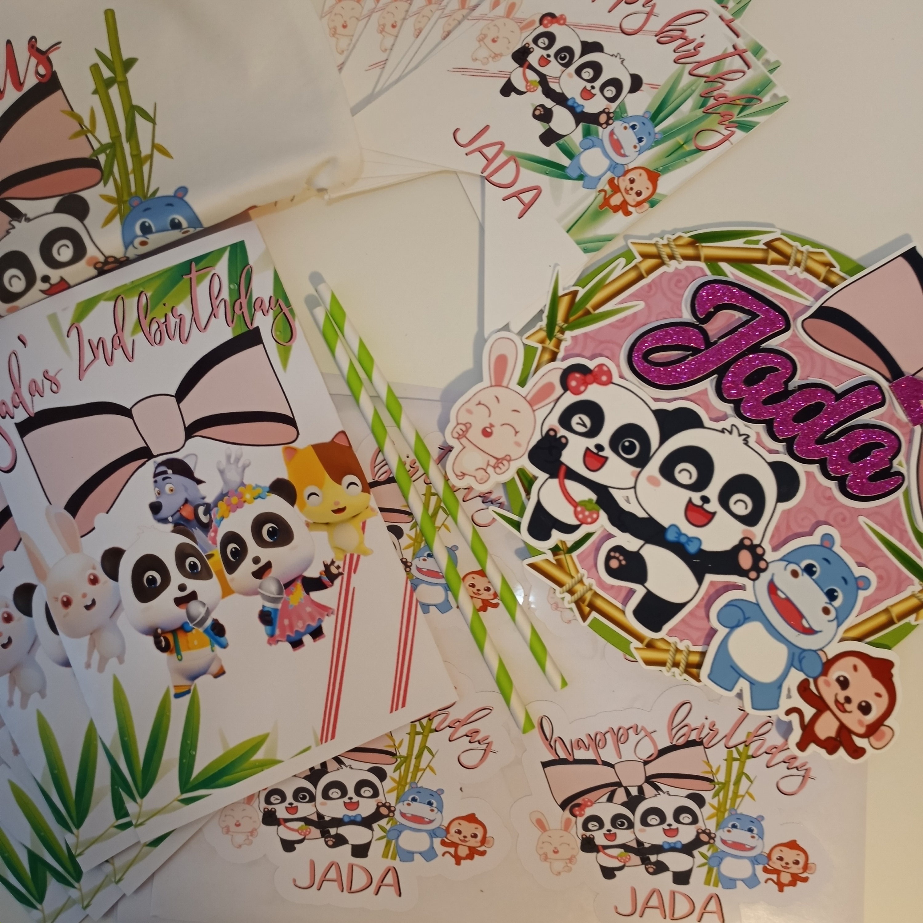 Baby Bus Party Supplies, Girly Baby Bus Party, Cute Bamboo