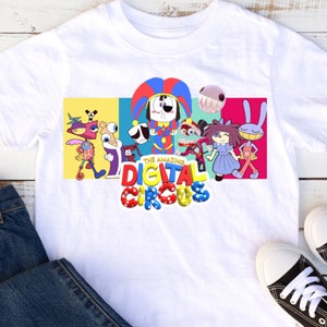 Digital circus kids shirts, amazing circus shirts, digital circus party, amazing circus birthday, digital circus cakes, cute digital circus