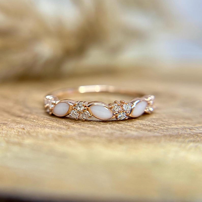 Almond and Birthstone Keepsake Ring | Memorial Jewelry | Sterling Silver, Rose Gold, 10K 14K | Gift for Mom image 2