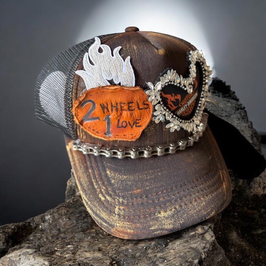 Casquette Chapeau Vintage Harley-Davidson - Style Cowboy Western Taille M - Made In USA