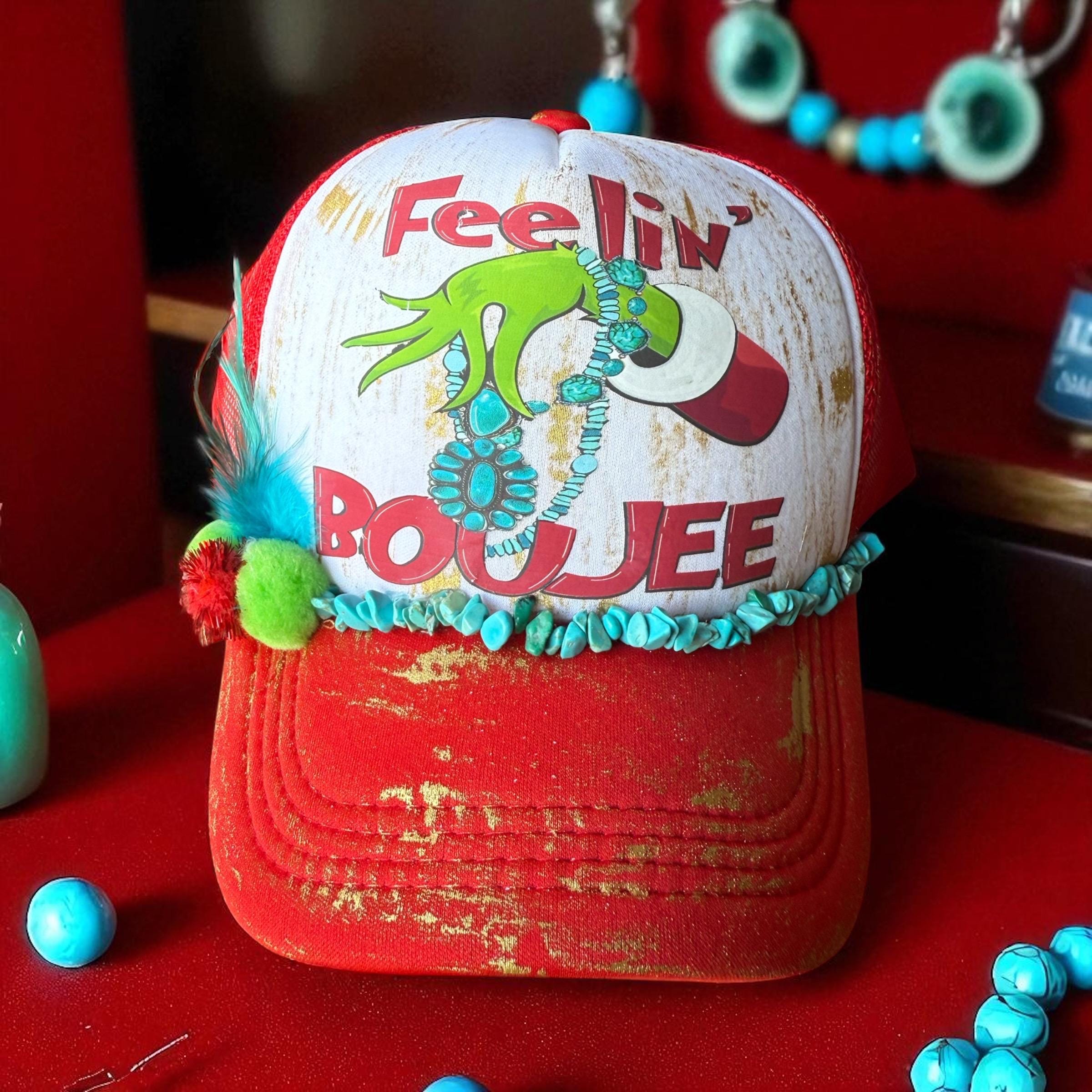 Feelin Boujee Grinch Trucker Hat - Etsy