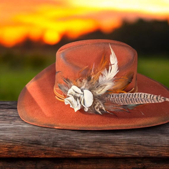 NWT Texas Orange Feather crown custom trucker hats HB-FA24-Hat-Foam_UT-  main image 3