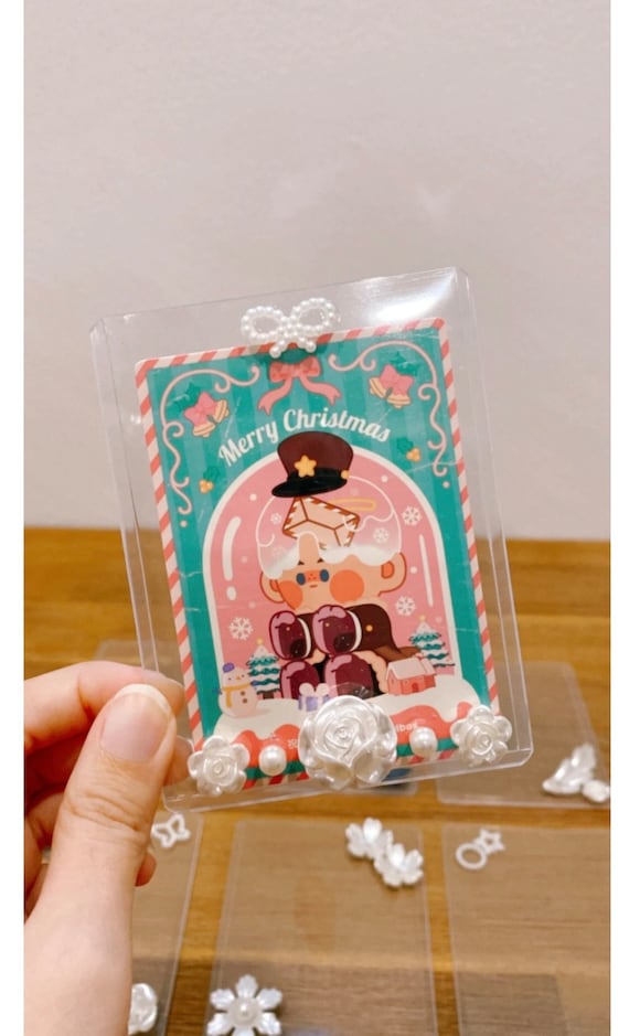 Hard Transparent Card Sleeve Holder With Jewels - Elegant Protection for K-pop and POPMART Cards! - Etsy Hard Transparent Card Sleeve Holder With Jewels - Elegant Protection for K-pop and POPMART Cards! - Etsy