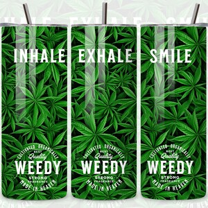 Lustige 420 Weed Tumbler Wrap PNG, lustige Pot Head 20 oz Skinny Tumbler Wrap für Sublimation, nahtlose digitale Sofortdownload druckbare