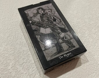 Carta de tarot negra, regalos de Navidad, caja de cartas del tarot, baraja de cartas del tarot