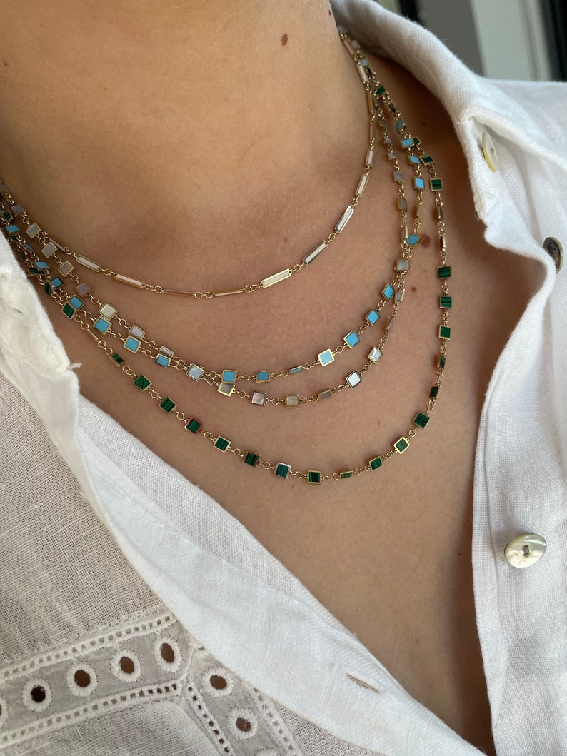 Gold Chain Box Pattern Gold Box Chain 18” - Etsy