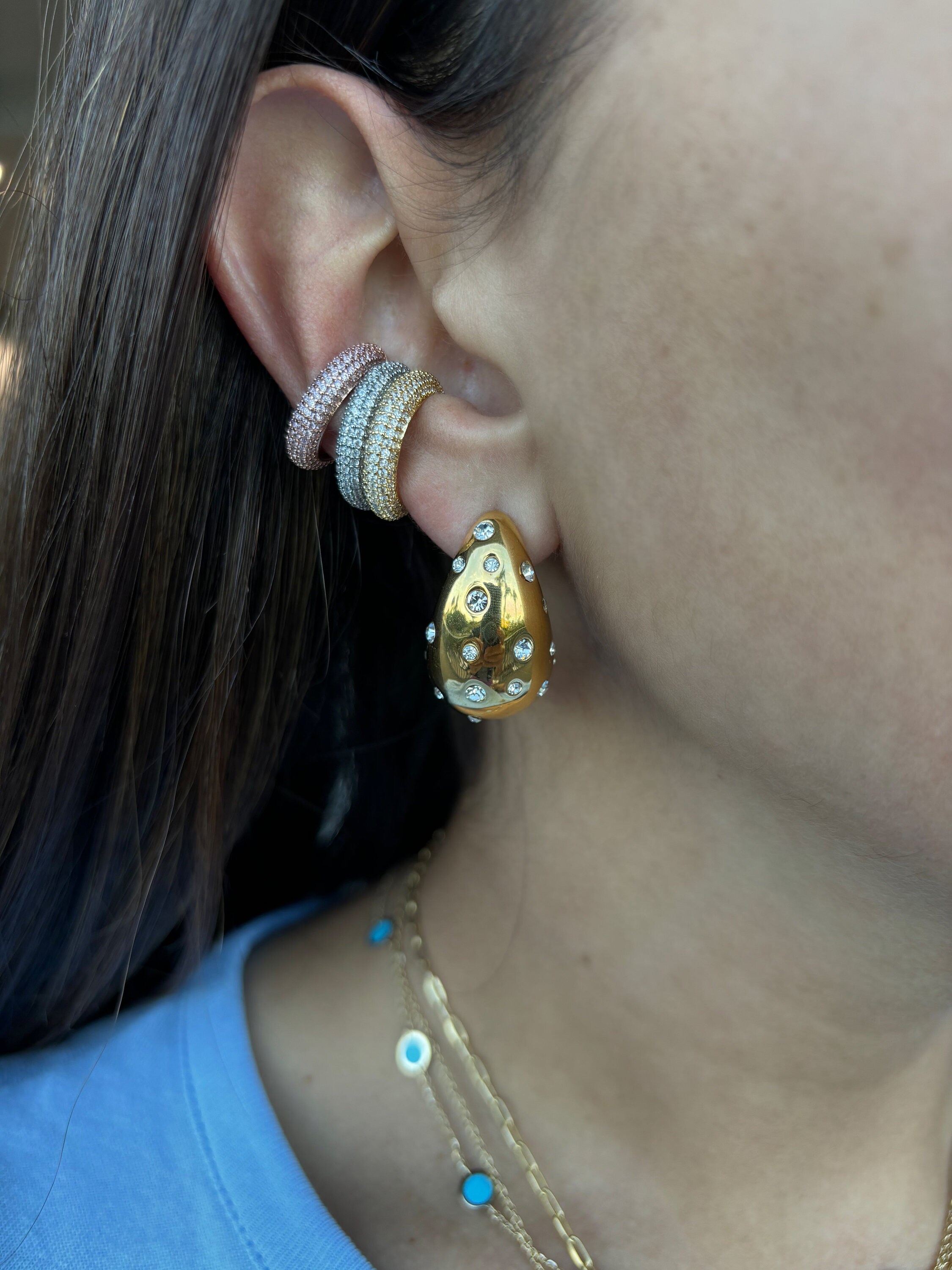 Oh She Fancy Layered Diamond Ear Cuff