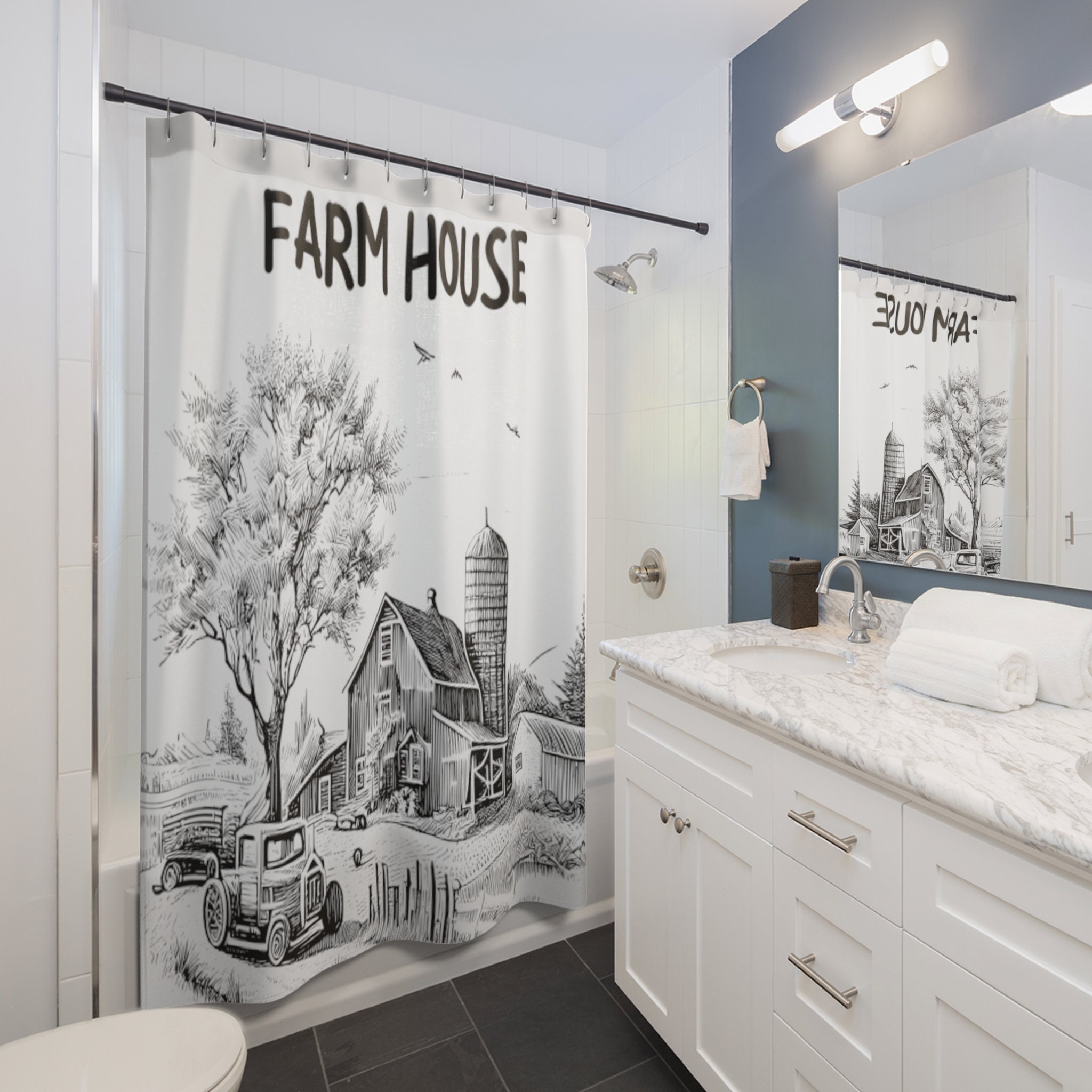 Warm Farm Shower Curtain NCU0NNT2964