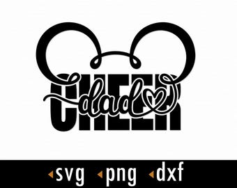 Cheerleader SVG, Cheer Dad Svg, Cheer era Png, Svg, dxf, Cut files for Cricut and Silhouette, instant download, COD124